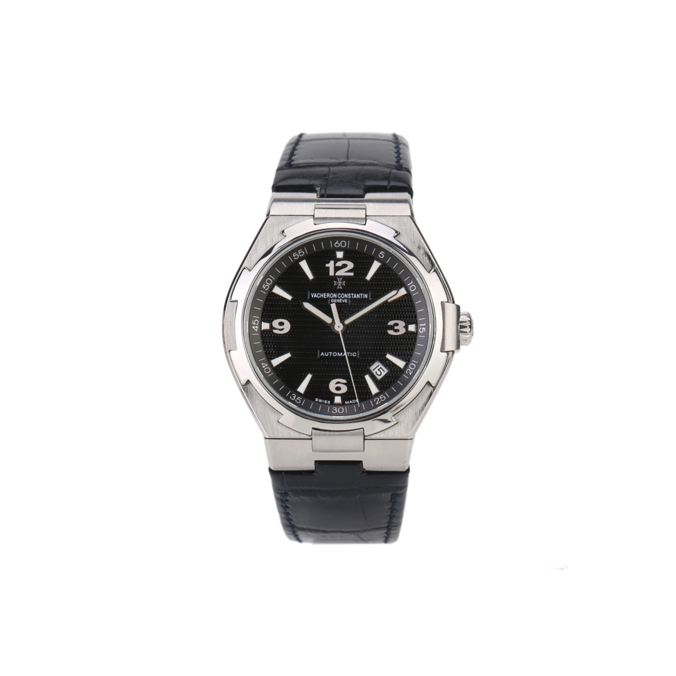 VACHERON CONSTANTIN BLACK LEATHER STRAP WATCH 47040/B01A-9094